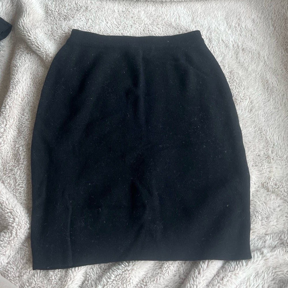 Wool blend pencil skirt